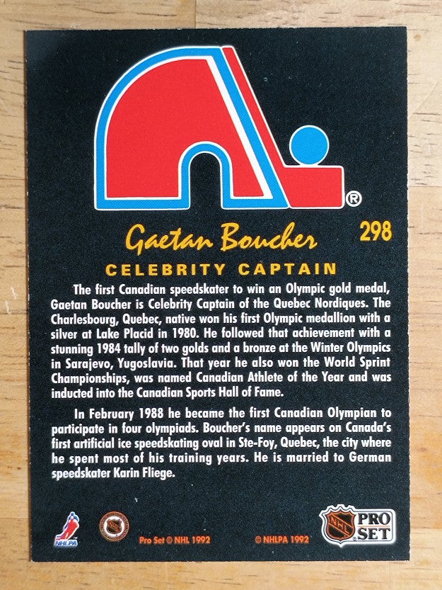 1991-92 Pro Set Platinum #298 Gaetan Boucher CAP