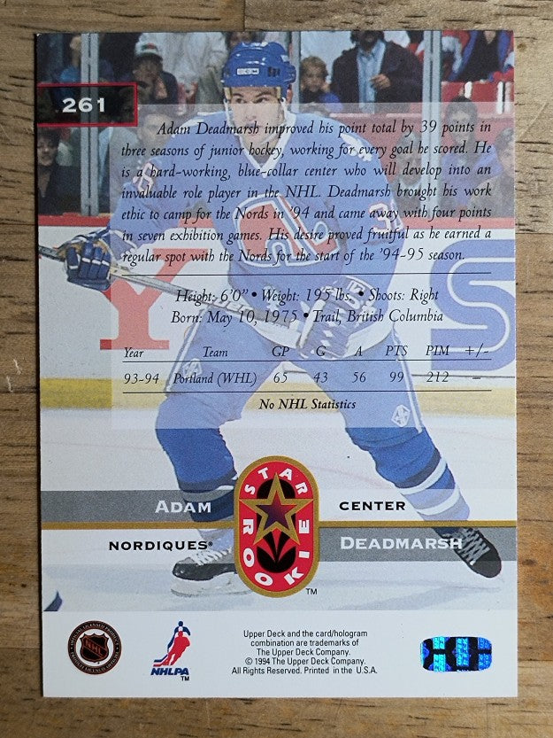 1994-95 Upper Deck #261 Adam Deadmarsh