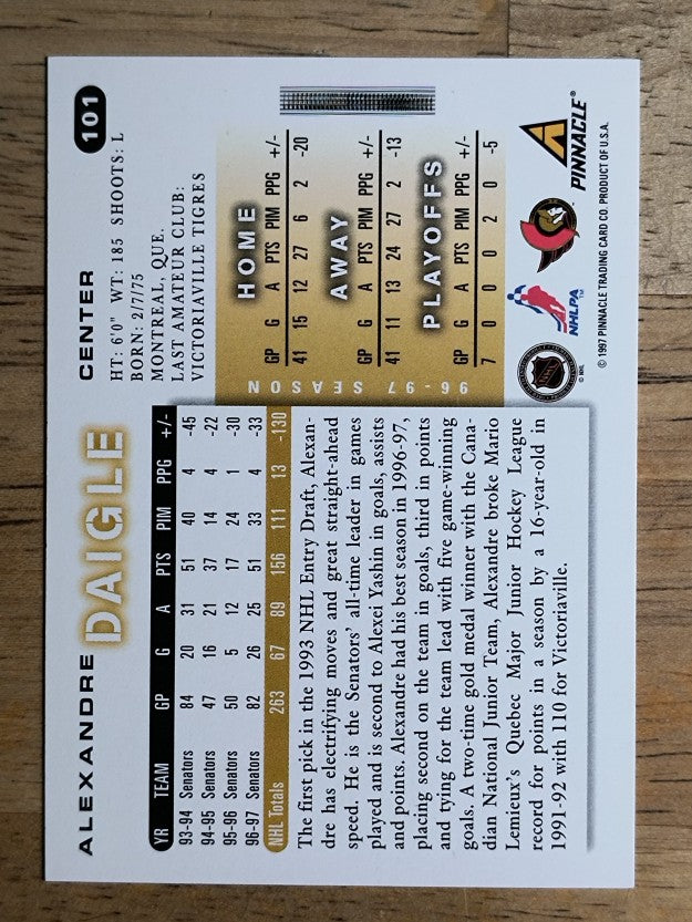 1997-98 Score #101 Alexandre Daigle