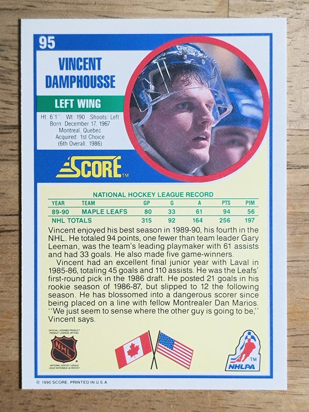 1990-91 Score #95 Vincent Damphousse