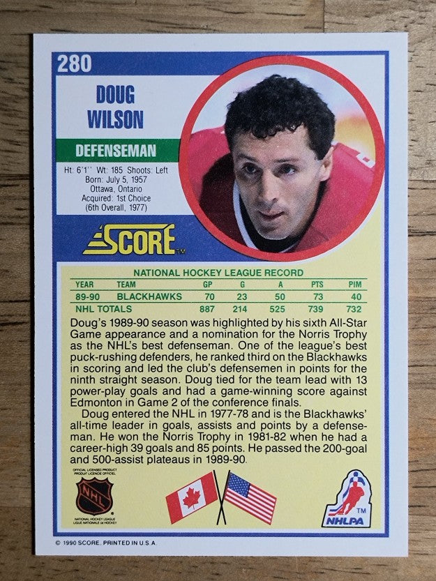 1990-91 Score #280 Doug Wilson