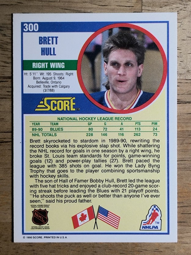 1990-91 Score #300 Brett Hull