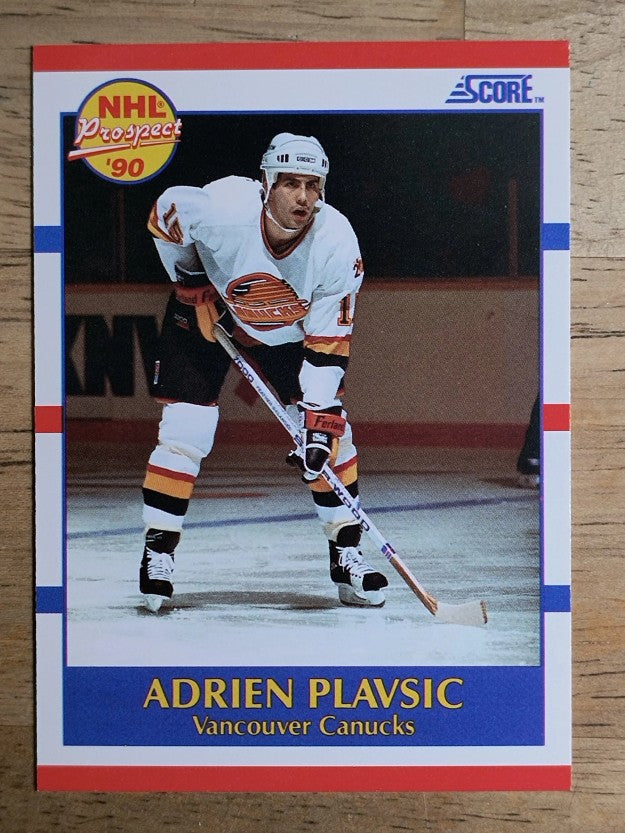 1990-91 Score #394 Adrien Plavsic RC