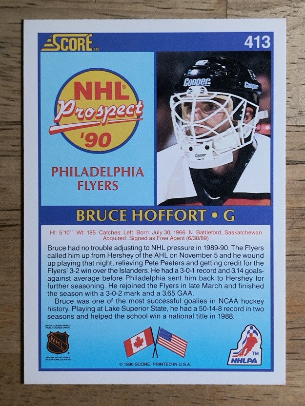 1990-91 Score #413 Bruce Hoffort RC