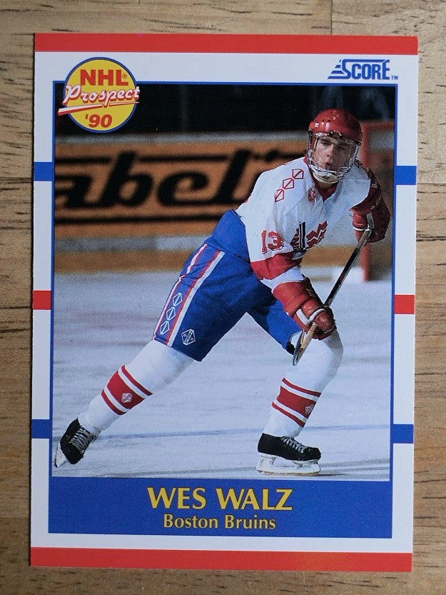 1990-91 Score #418 Wes Walz RC