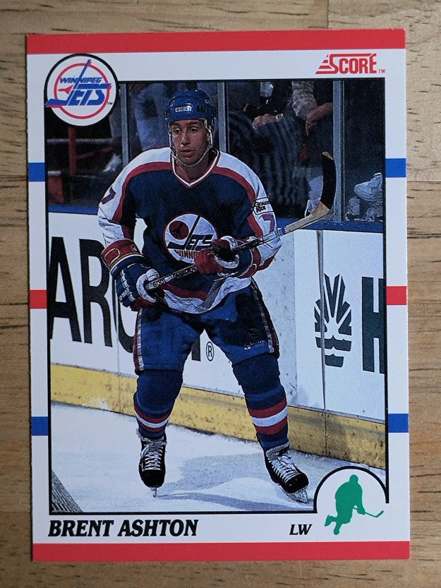 1990-91 Score Canadian #31B Brent Ashton COR/(LW on card front)