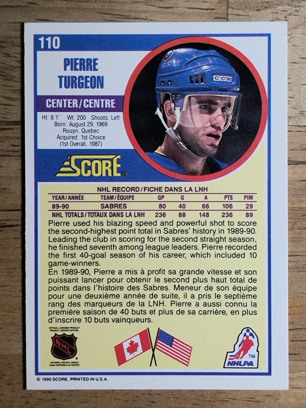 1990-91 Score Canadian #110 Pierre Turgeon