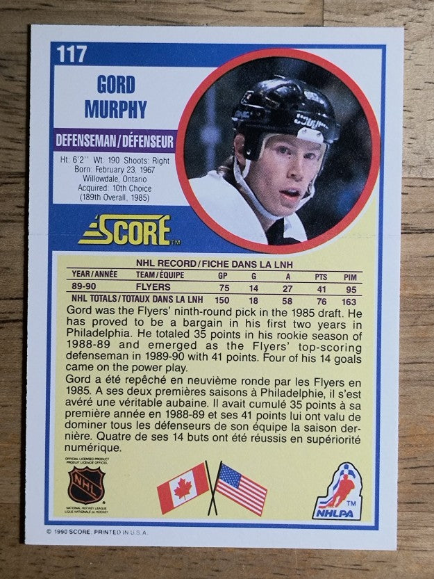 1990-91 Score Canadian #117 Gord Murphy RC