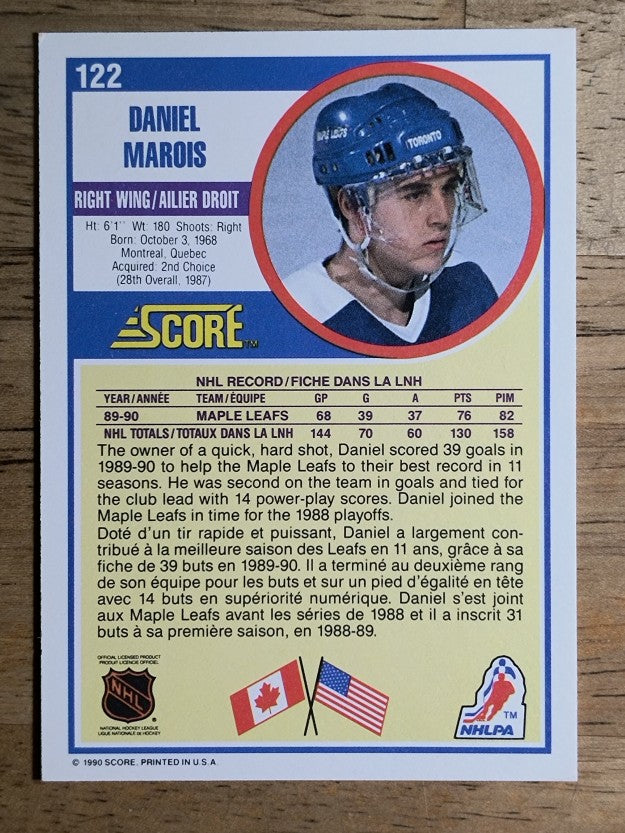 1990-91 Score Canadian #122 Daniel Marois