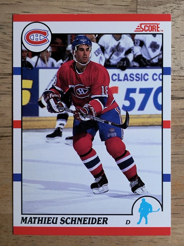 1990-91 Score Canadian #127 Mathieu Schneider RC