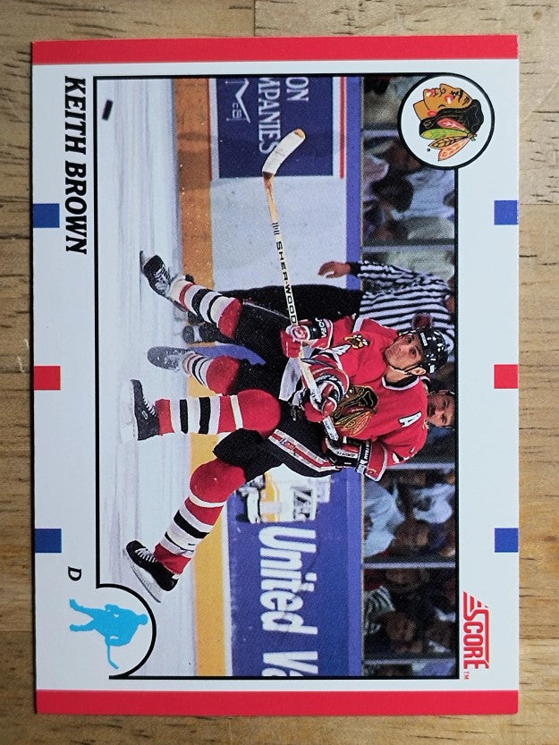 1990-91 Score Canadian #161 Keith Brown