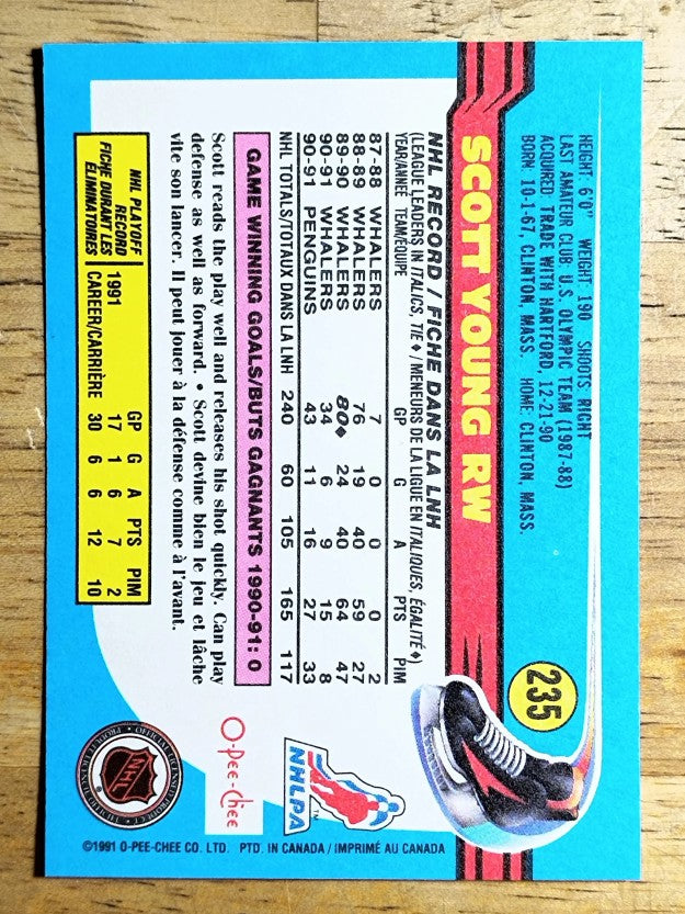 1991-92 O-Pee-Chee #235 Scott Young