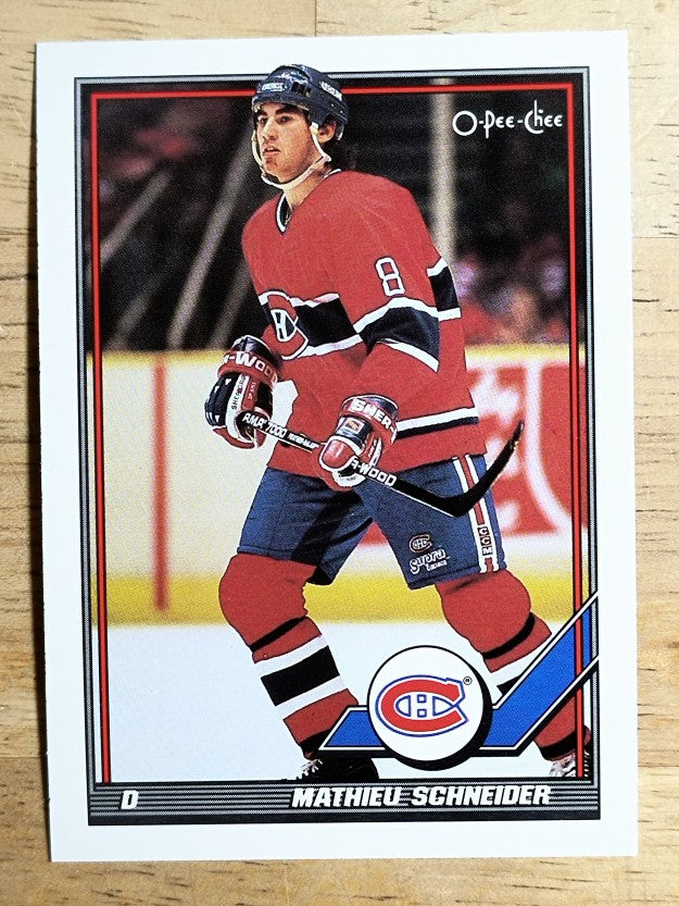 1991-92 O-Pee-Chee #392 Mathieu Schneider