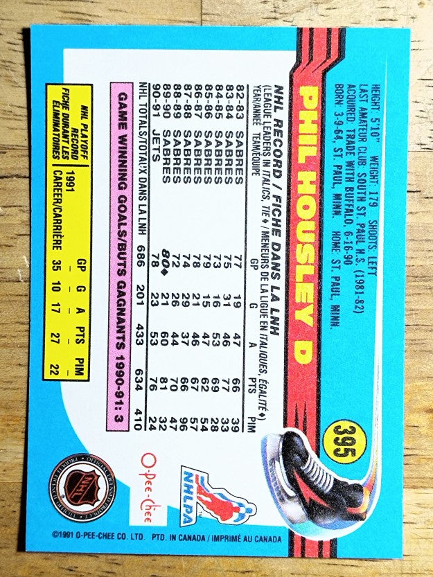 1991-92 O-Pee-Chee #395 Phil Housley