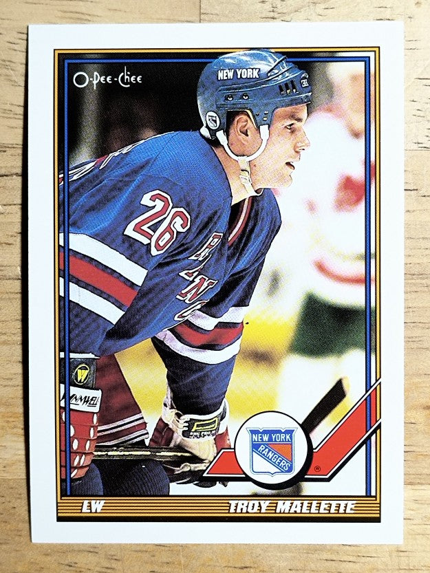1991-92 O-Pee-Chee #474 Troy Mallette