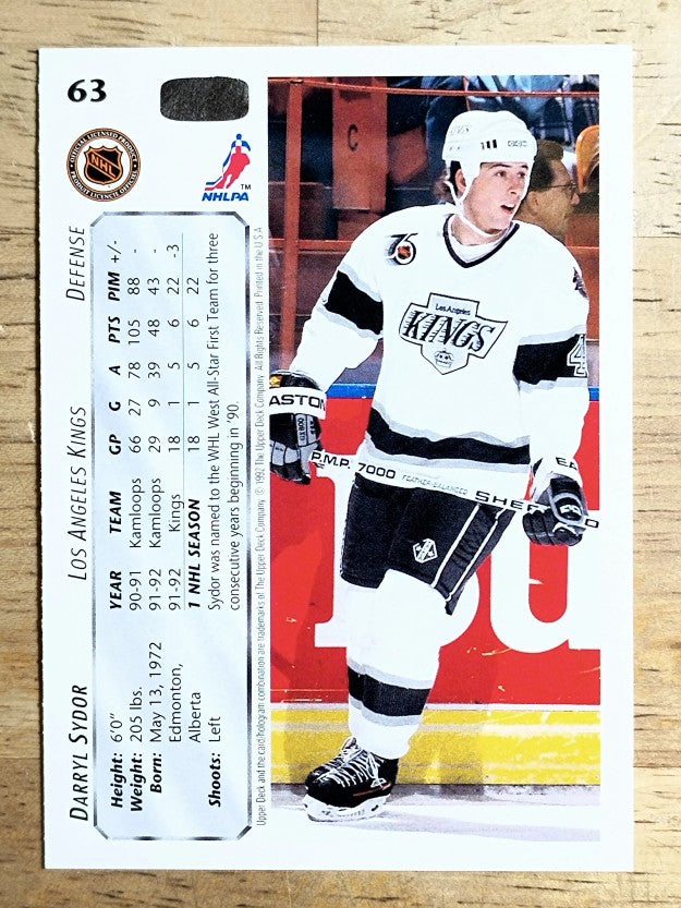 1992-93 Upper Deck #63 Darryl Sydor