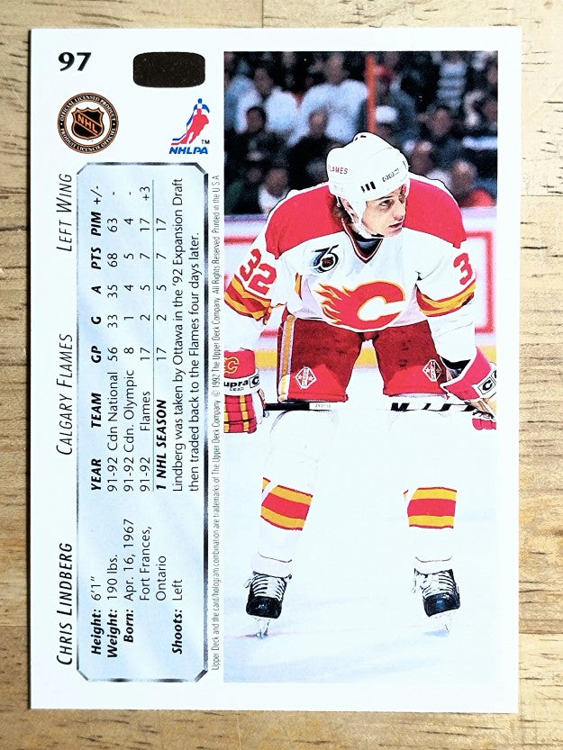 1992-93 Upper Deck #97 Chris Lindberg
