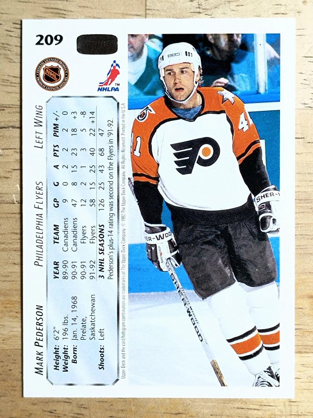 1992-93 Upper Deck #209 Mark Pederson
