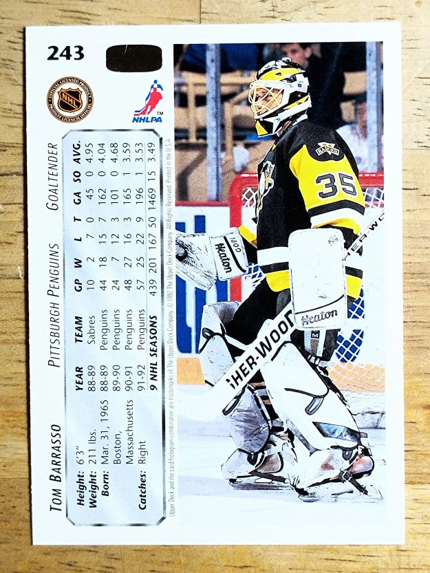 1992-93 Upper Deck #243 Tom Barrasso