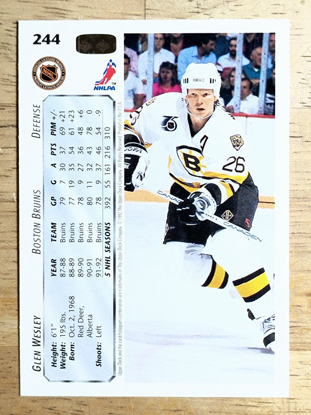 1992-93 Upper Deck #244 Glen Wesley