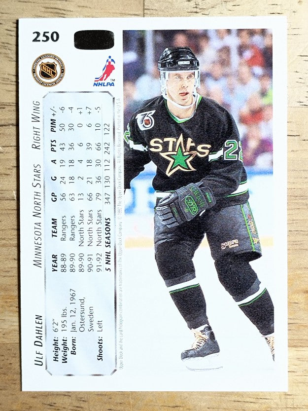 1992-93 Upper Deck #250 Ulf Dahlen