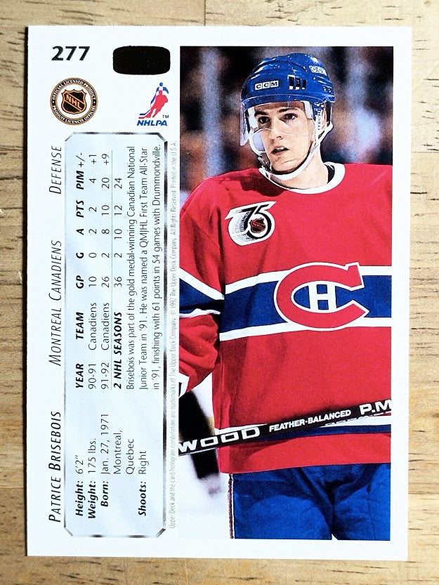 1992-93 Upper Deck #277 Patrice Brisebois