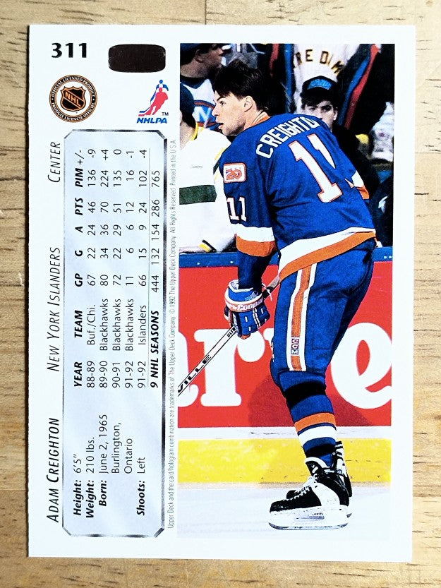 1992-93 Upper Deck #311 Adam Creighton