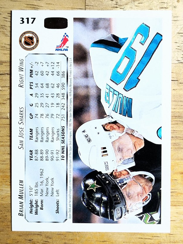 1992-93 Upper Deck #317 Brian Mullen