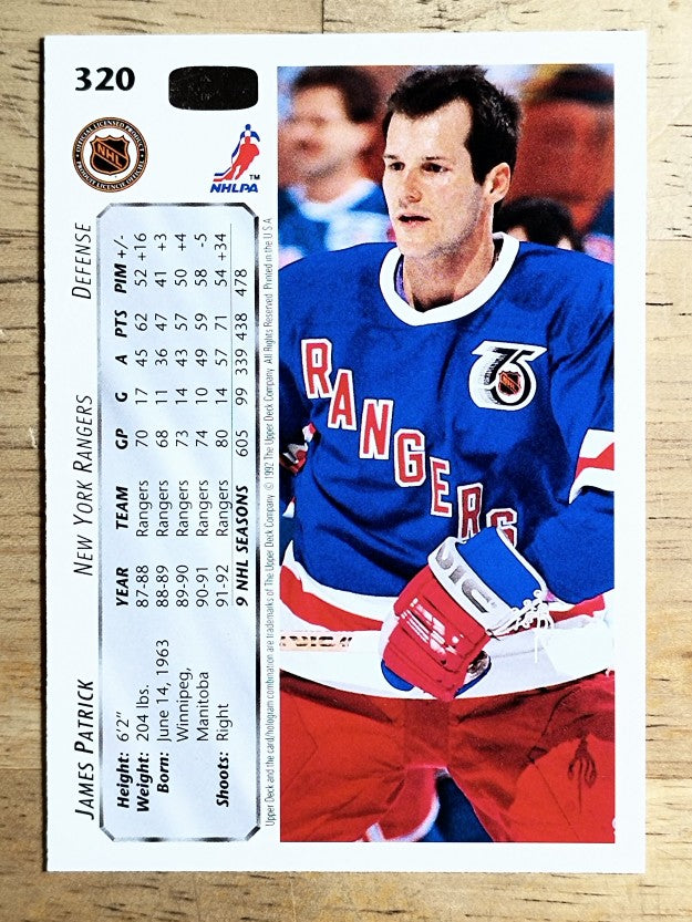 1992-93 Upper Deck #320 James Patrick