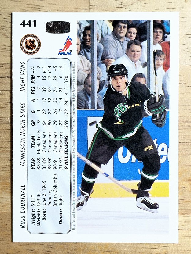 1992-93 Upper Deck #441 Russ Courtnall