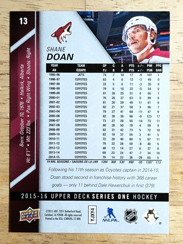 2015-16 Upper Deck #13 Shane Doan
