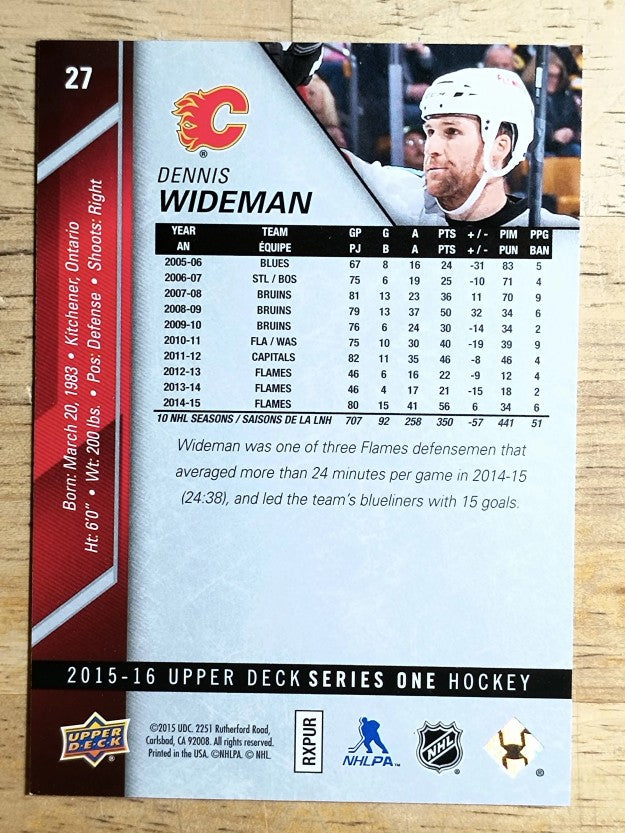 2015-16 Upper Deck #27 Dennis Wideman