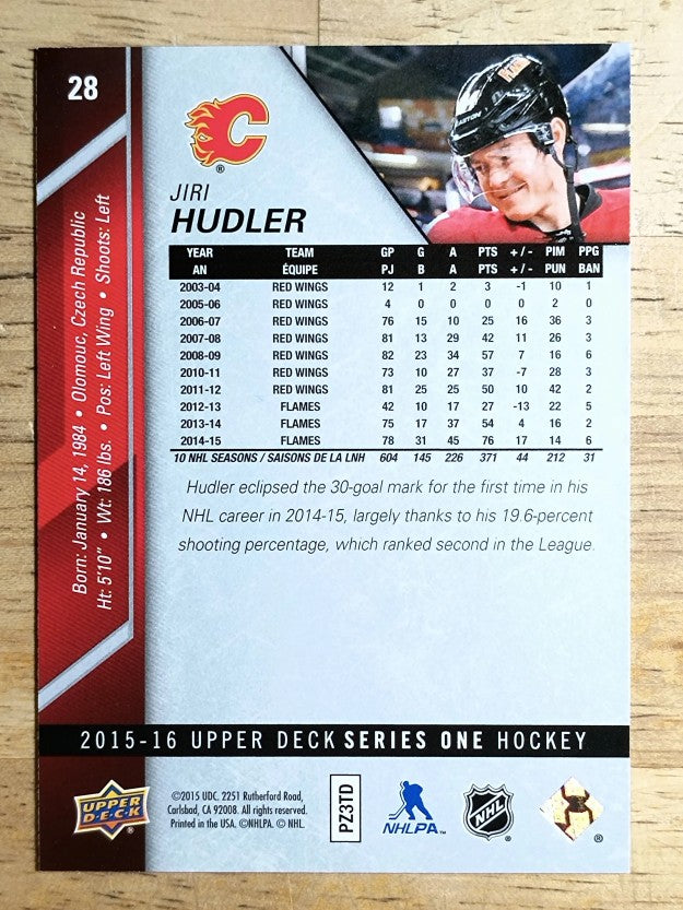 2015-16 Upper Deck #28 Jiri Hudler