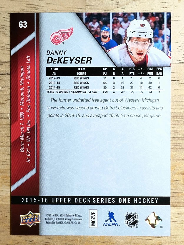 2015-16 Upper Deck #63 Danny DeKeyser