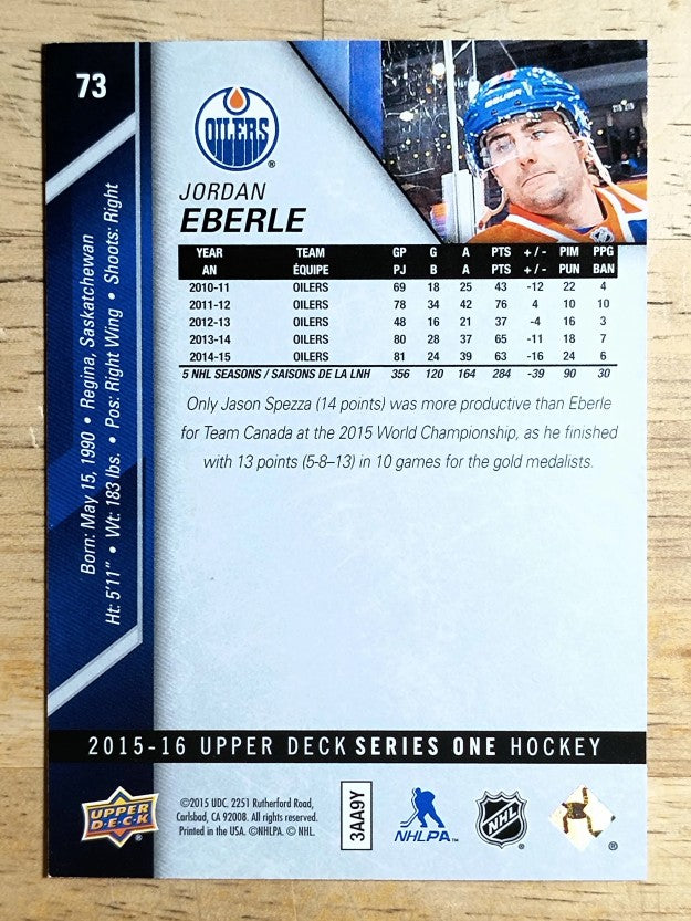2015-16 Upper Deck #73 Jordan Eberle