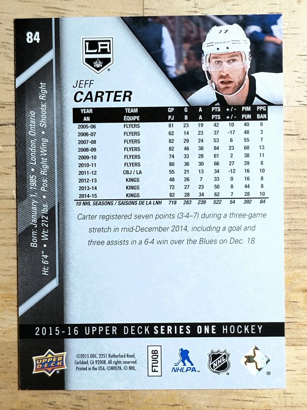 2015-16 Upper Deck #84 Jeff Carter