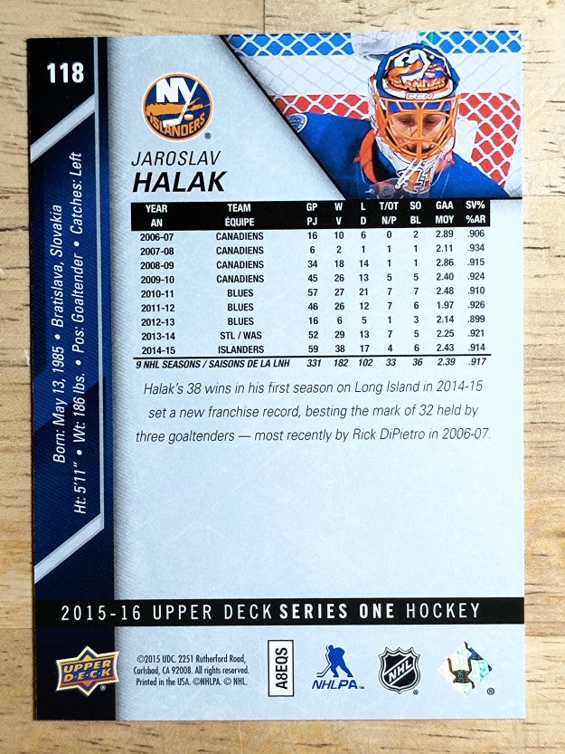 2015-16 Upper Deck #118 Jaroslav Halak
