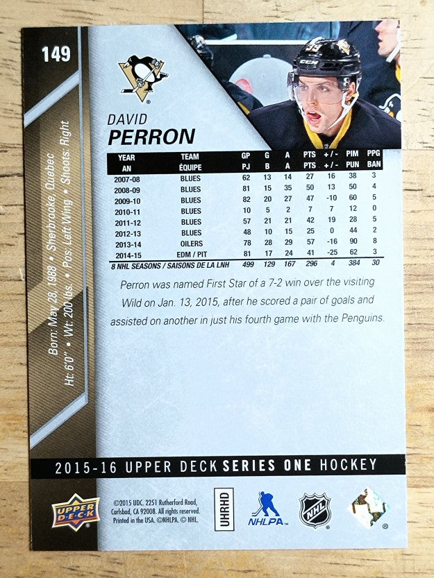 2015-16 Upper Deck #149 David Perron