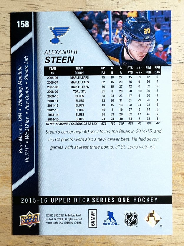 2015-16 Upper Deck #158 Alexander Steen