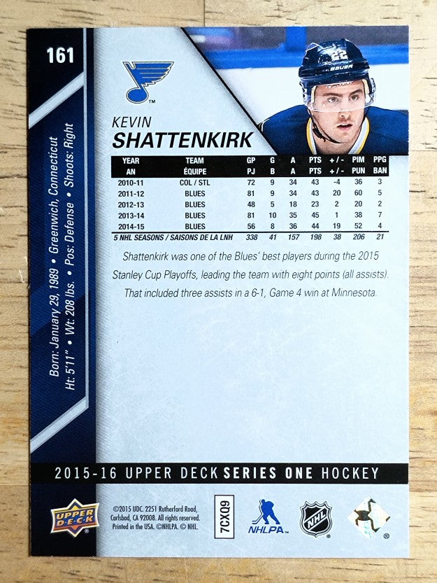 2015-16 Upper Deck #161 Kevin Shattenkirk