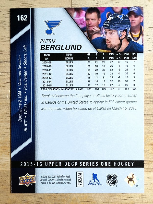 2015-16 Upper Deck #162 Patrik Berglund