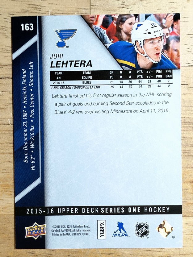 2015-16 Upper Deck #163 Jori Lehtera