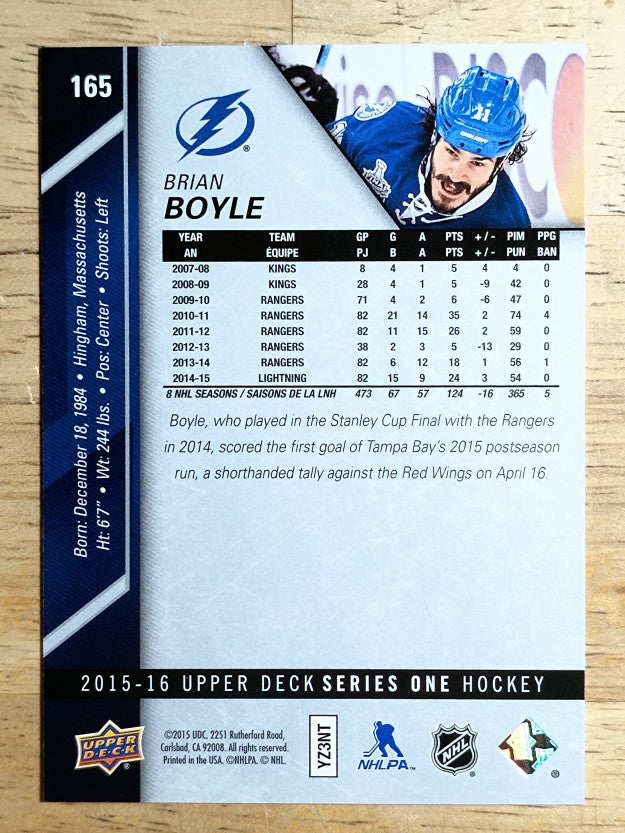 2015-16 Upper Deck #165 Brian Boyle
