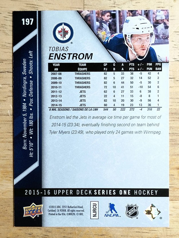 2015-16 Upper Deck #197 Tobias Enstrom