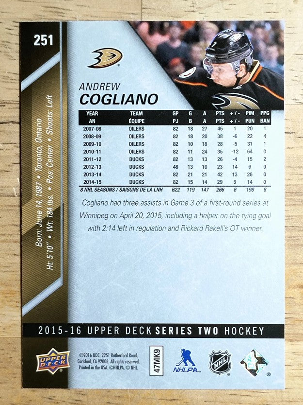 2015-16 Upper Deck #251 Andrew Cogliano