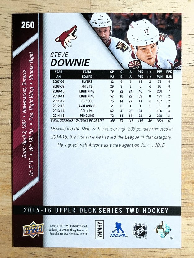 2015-16 Upper Deck #260 Steve Downie