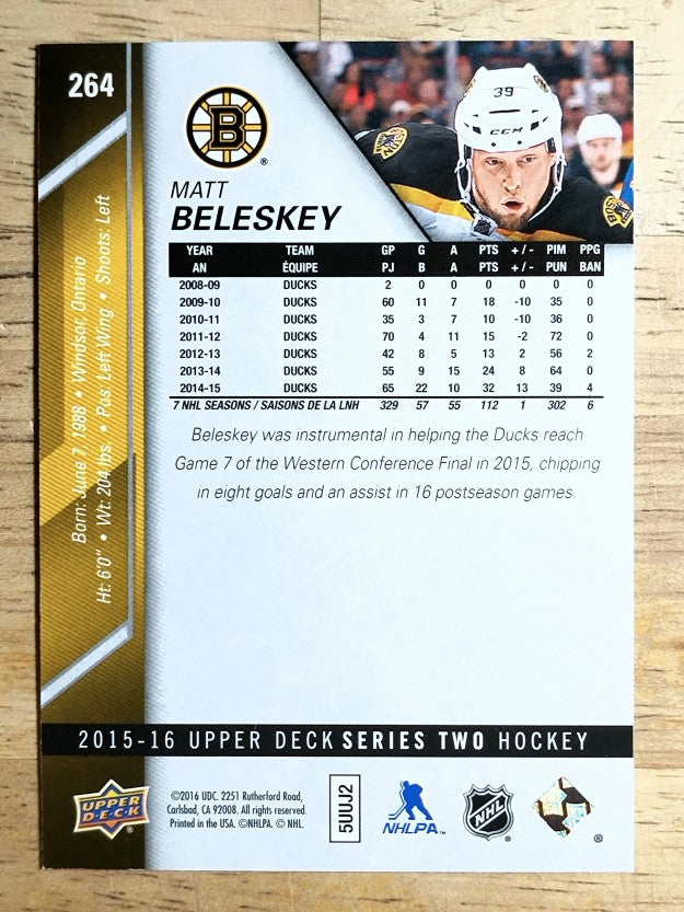 2015-16 Upper Deck #264 Matt Beleskey