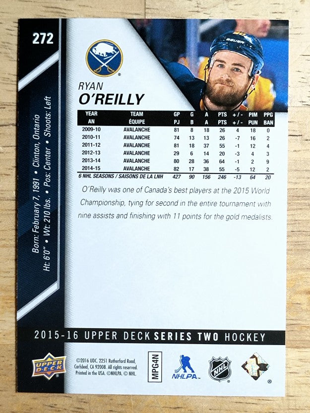 2015-16 Upper Deck #272 Ryan O'Reilly