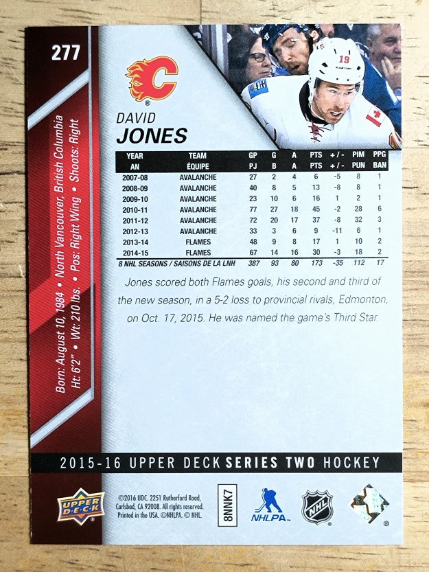 2015-16 Upper Deck #277 David Jones