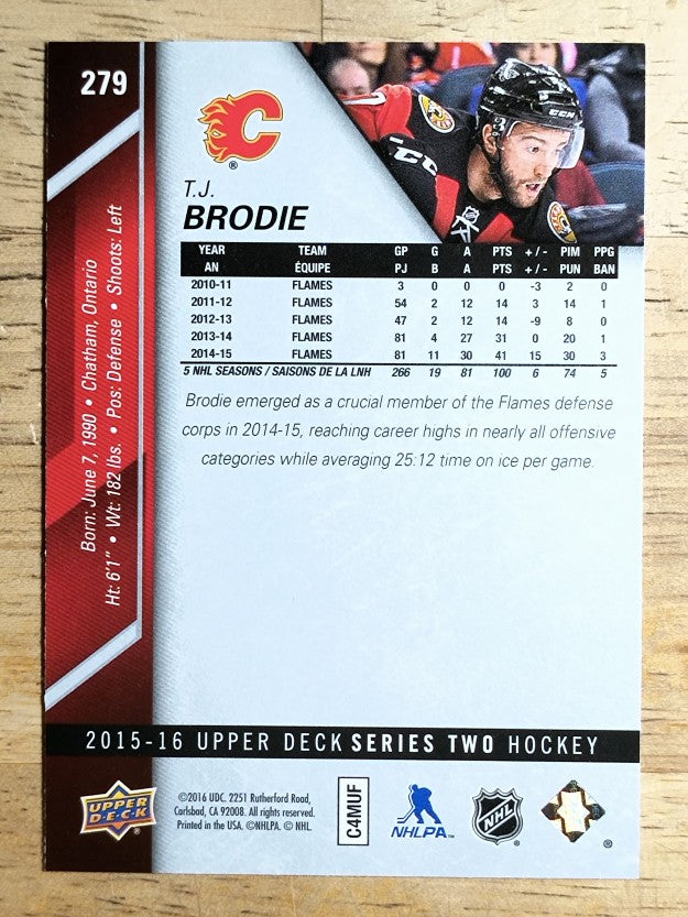 2015-16 Upper Deck #279 T.J. Brodie